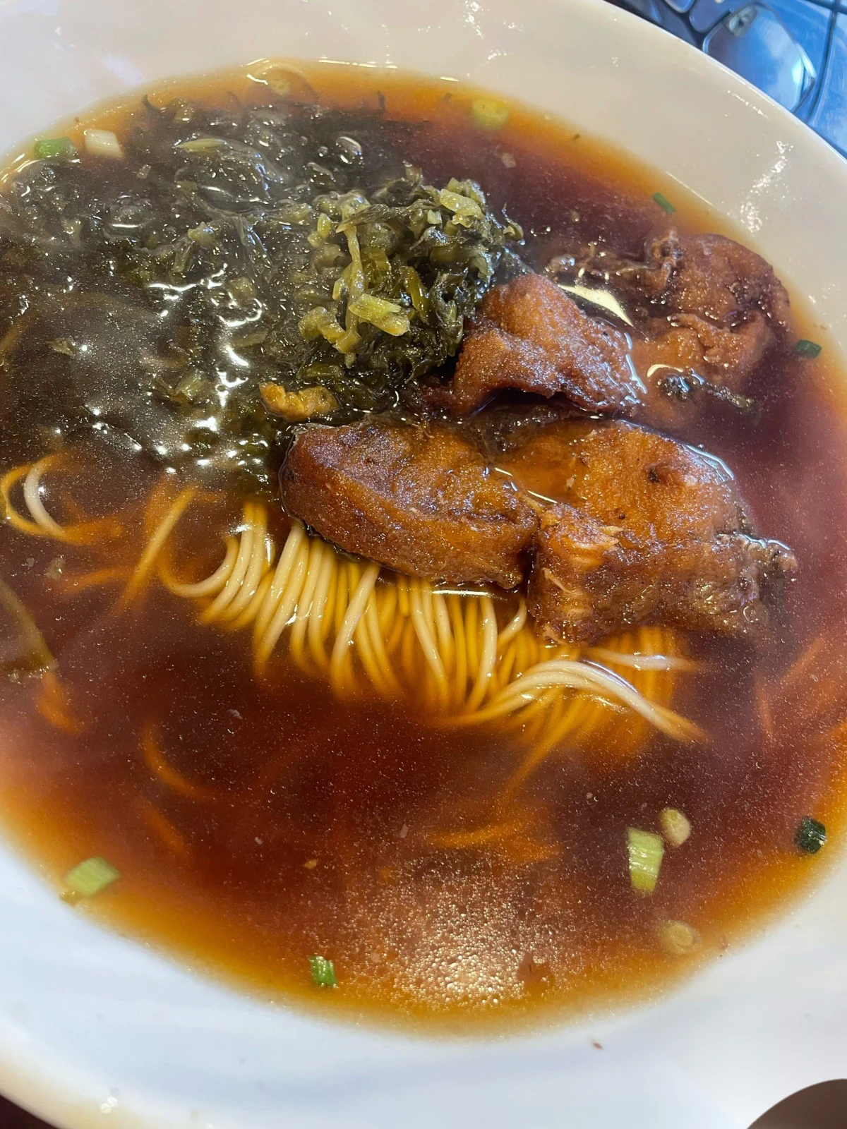 Braised pork hock noodle soup